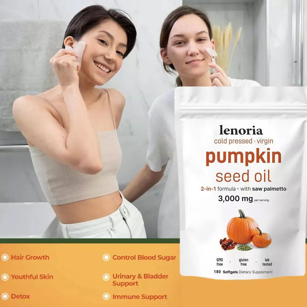 Aceite de Semilla de Calabaza 3000 mg – Cabello Fuerte y Piel Radiante